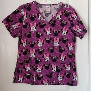 Disney Minnie Mouse Nursing Scrub Top. Size S.  Pediatric. Medical